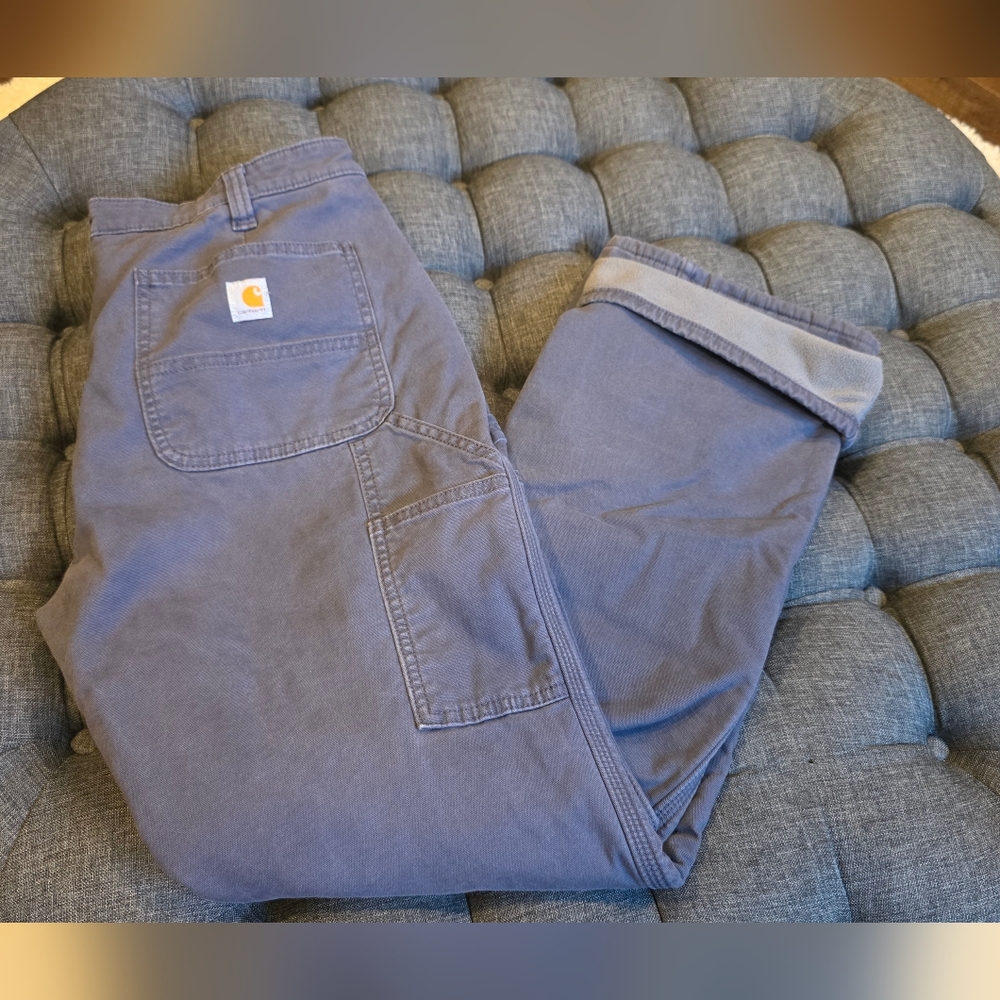 EUC Sz 12 Carhartt Fleexe Lined Grey Pants
